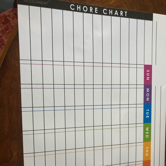 Chore chart, daily planner, and markers - Picture 2 of 9